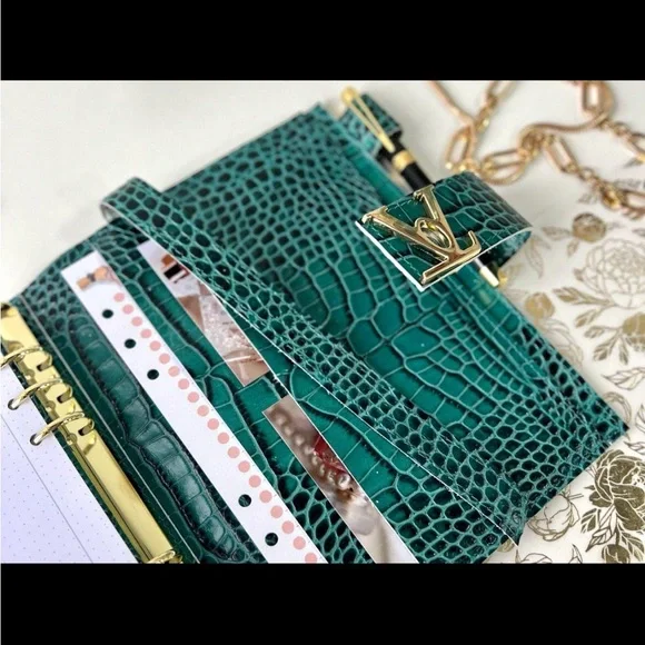 Natural Italian Leather Planner, A5 ring binder, Binder wallet